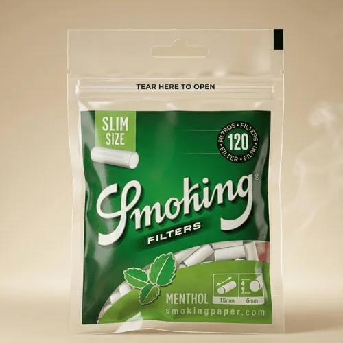 Smoking Slim Mentollü Poşet Sigara Sarma Filtresi