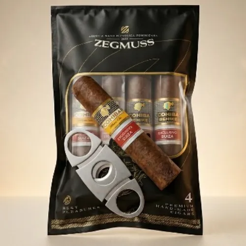 Montecristo Exclusivo Suiza – Zegmuss Nemlendirici Paket ve Puro Kesici Hediyeli